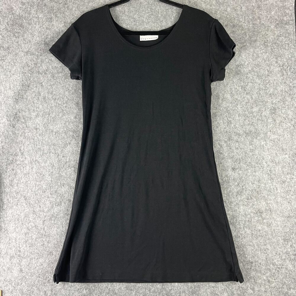 Bryn Walker Dress Womens Large Black Tencel Cotton Minimal Casual Monochrome